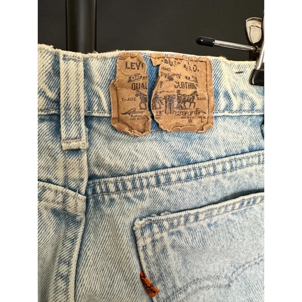 1980's Levi's Vintage Orange Tab Jean Student 30 X 32 Measure 28.5 X 30 USA Made